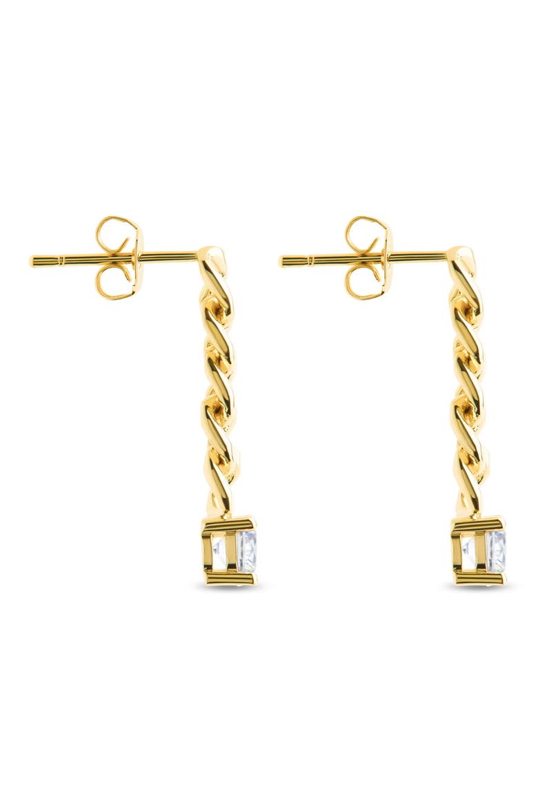 Phoebe Cubic Zirconia Chain Link Drop Earrings, Alternate, color, GOLD