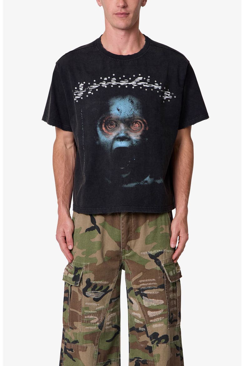 Scream Graphic T-Shirt, Main, color, WASHED BLACK