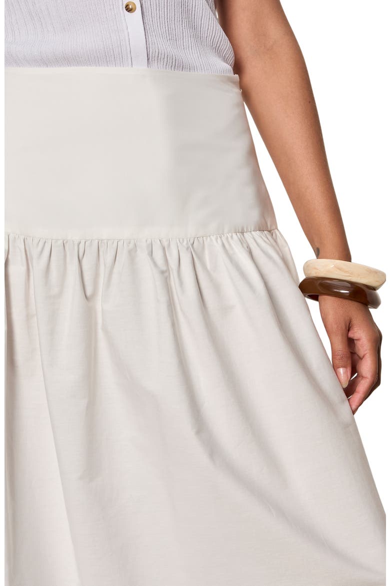 Matter of Time Cotton Poplin Midi Skirt, Alternate, color, WHITE