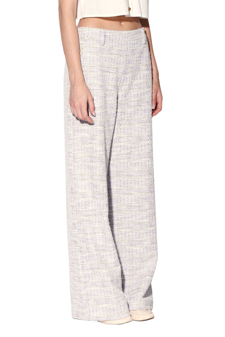 Sandro Tweed Wide Leg Pants, Alternate, color, LILAC TWEED