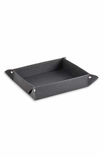 Bey-Berk Leather Coffee Table Catchall