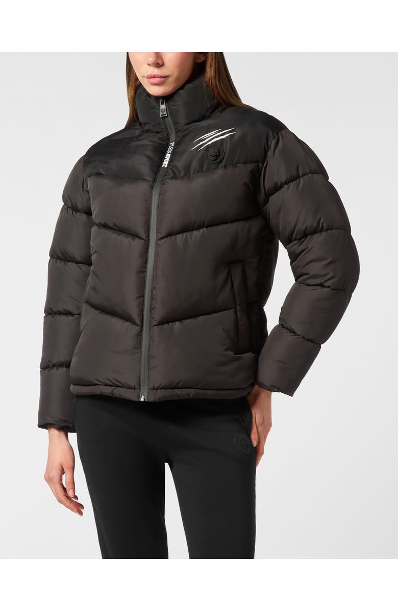 PLEIN SPORT Logo Puffer Jacket Women, Main, color, Black