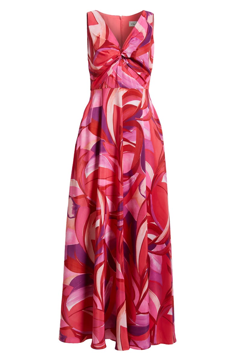 Eliza J Twist Front Sleeveless Evening Dress, Alternate, color, 