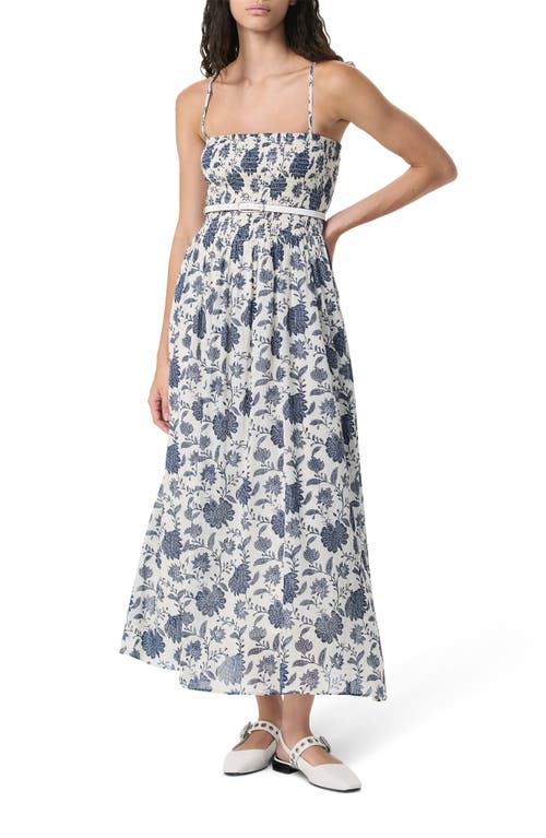 Rag & Bone Hallie Floral Midi Dress In Cream Flora