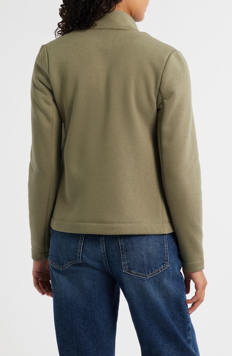 NIC+ZOE Lounge Around Moto Jacket, Alternate, color, Olivewood