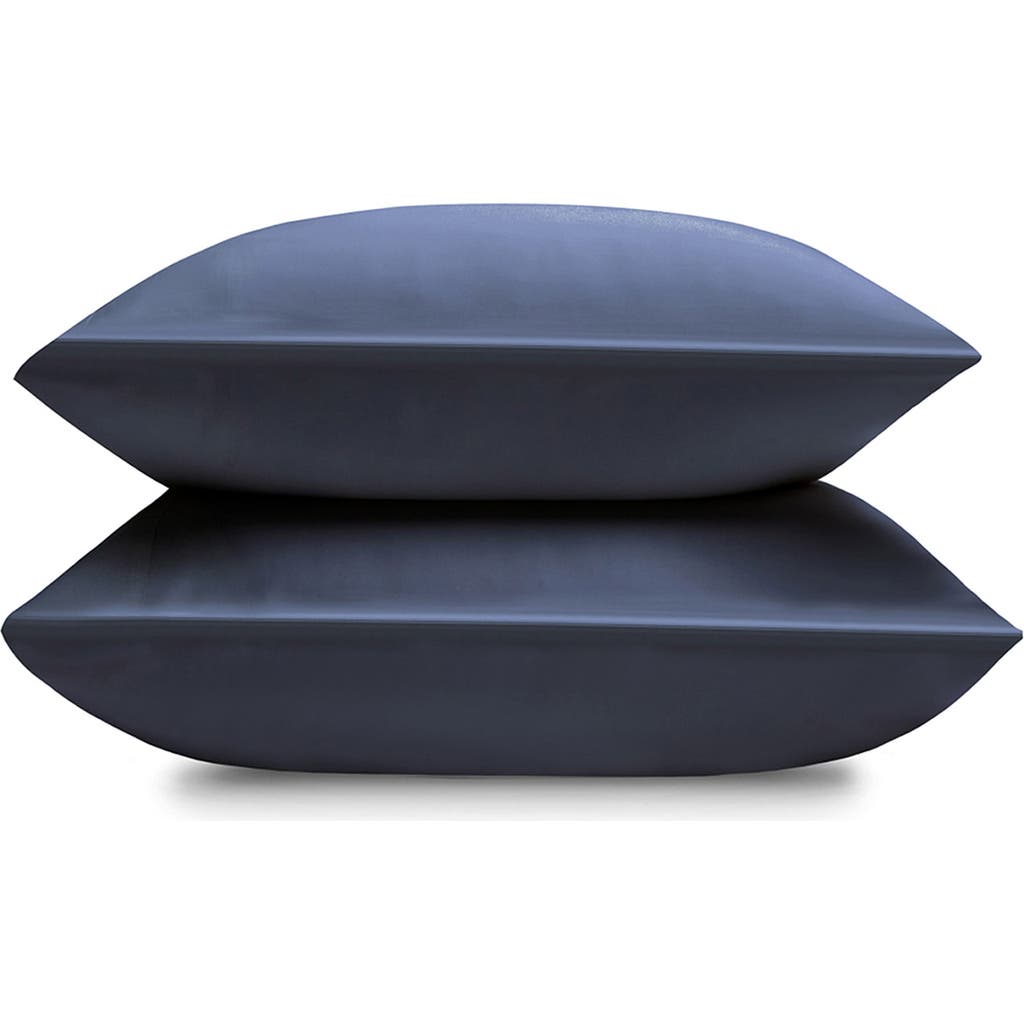 Sijo Set Of 2 Sateen Pillowcases In Blue