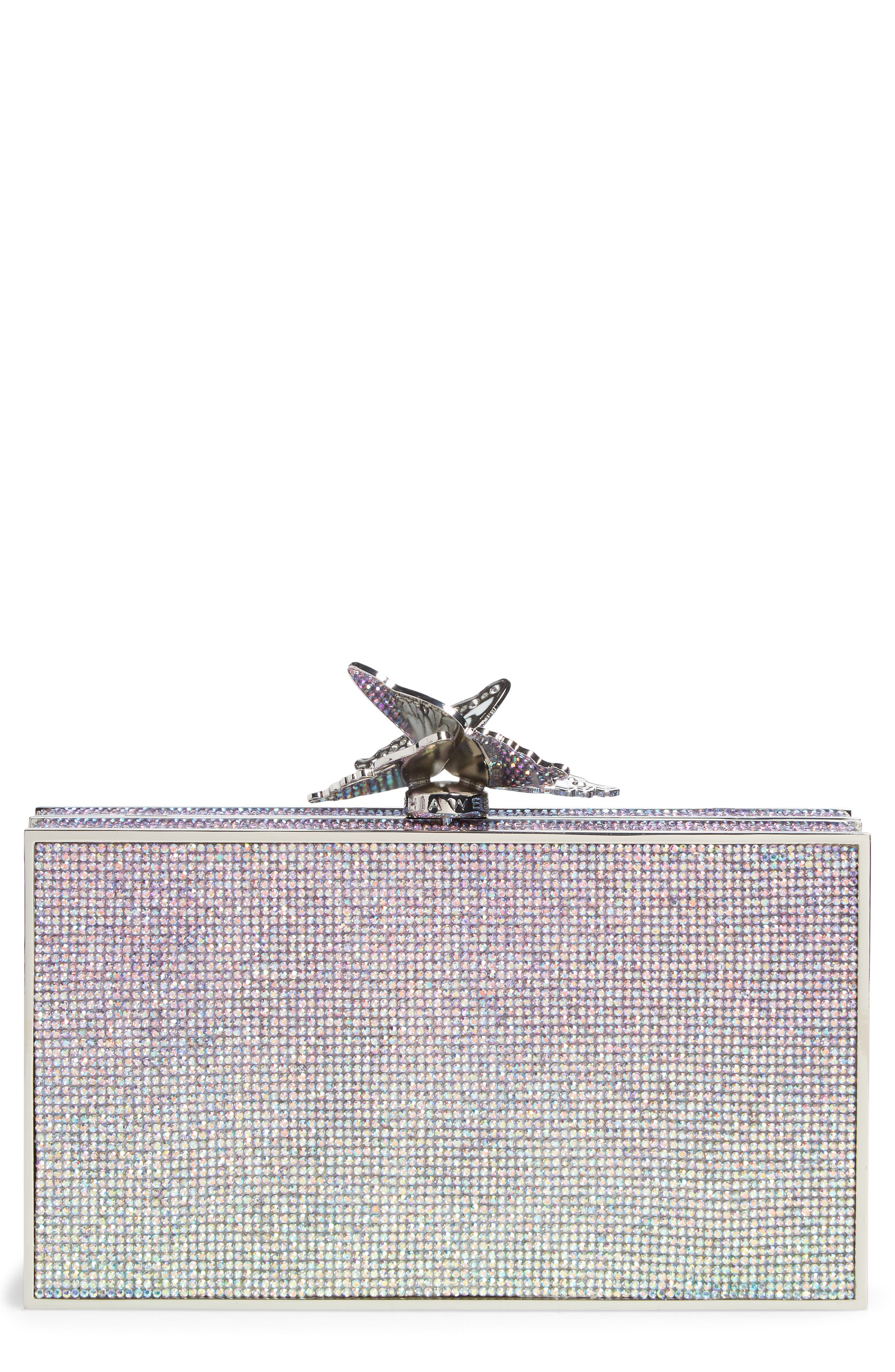 Clara Crystal Box Clutch, Main, color, SPEARMINT OMBRE