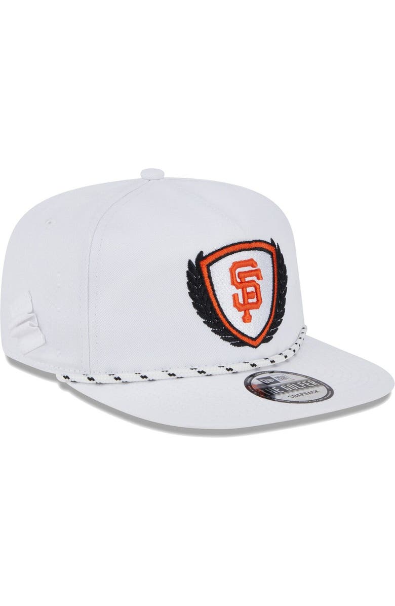 New Era Men's New Era White San Francisco Giants Golfer Tee 9FIFTY Snapback Hat, Main, color, White