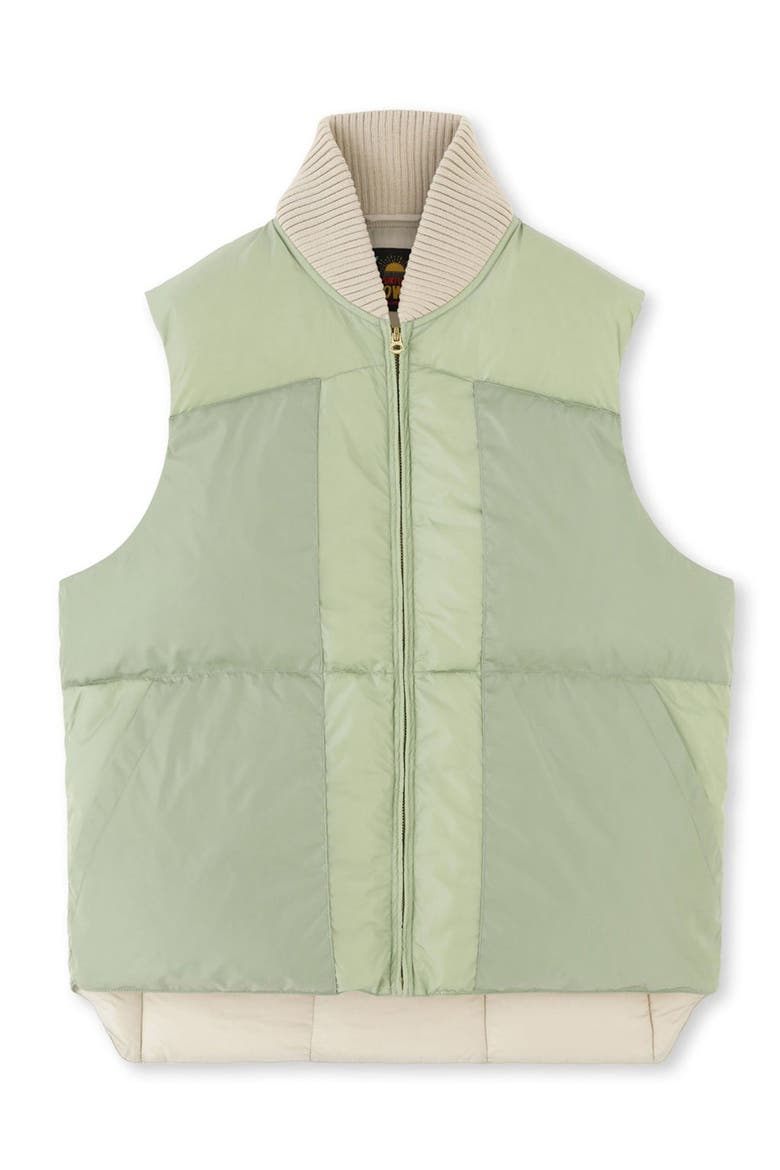 Yellow Down Vest, Main, color, LIGHT GREEN
