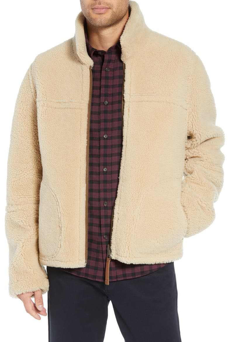 Reversible Genuine Shearling Jacket, Alternate, color, NATURAL
