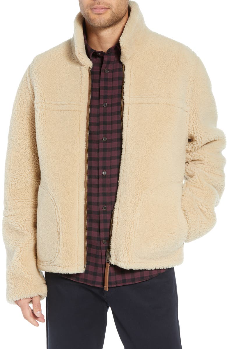 Vince Reversible Genuine Shearling Jacket, Alternate, color, 