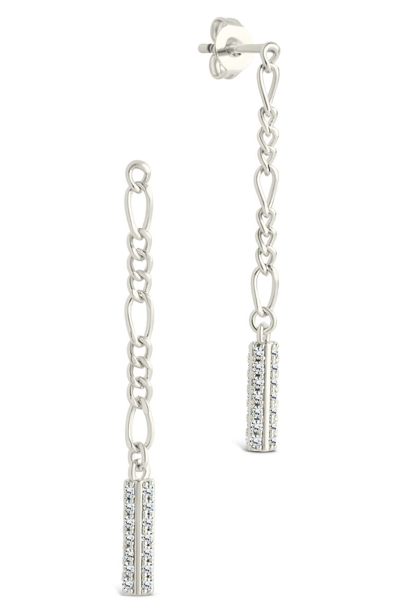 Sterling Forever Audlyn Chain Drop Earrings, Alternate, color, Silver