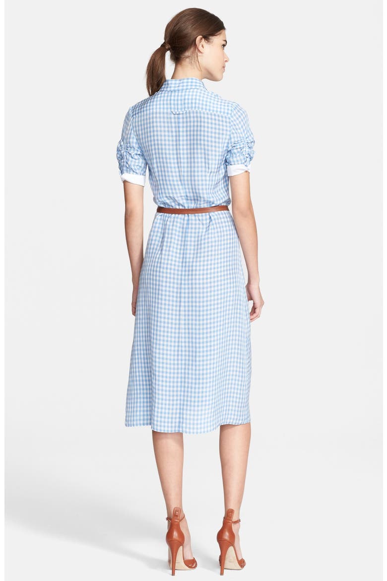 'Kieran' Belted Gingham Shirtdress, Alternate, color, PLACID