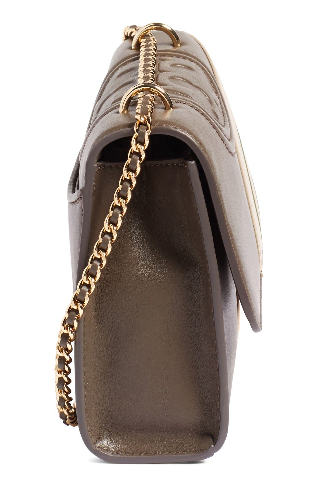 Tory Burch 'Fleming Stripe' Convertible Crossbody Bag, Alternate, color, 