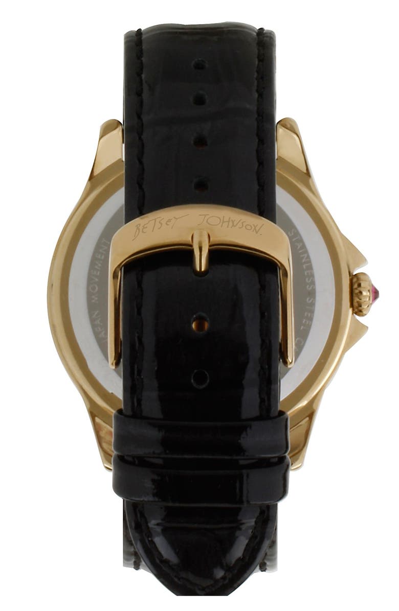 Betsey Johnson Multicolored Crystal Bezel Watch, 40mm, Alternate, color,