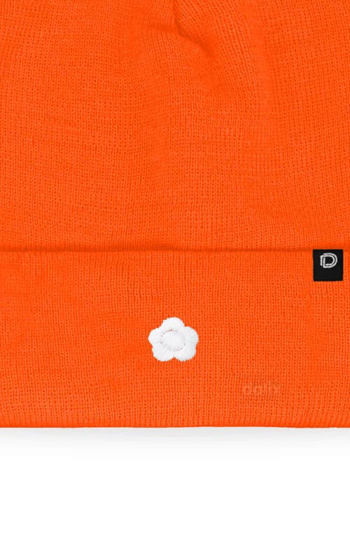 Dalix Lil Flower Beanie Cap In Orange