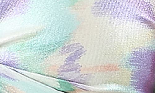 Boamar Charlie Metallic Twist Front Bikini Top In Animal Print