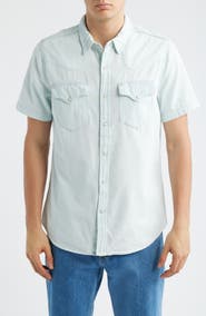 Tecovas Short Sleeve Denim Snap-Up Shirt