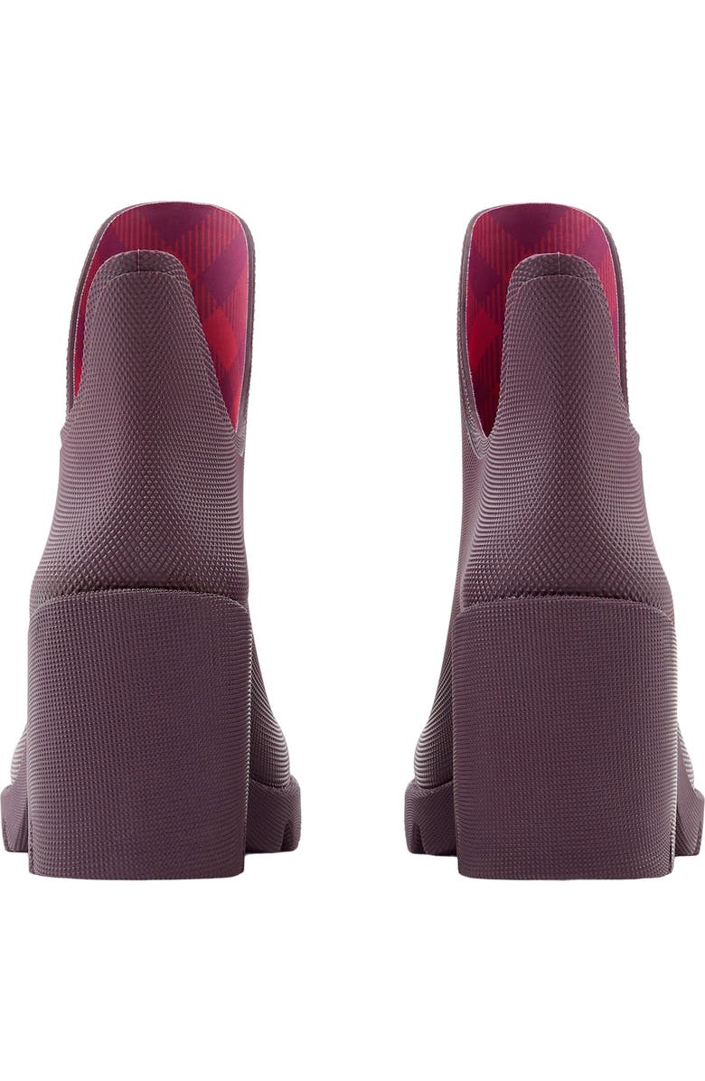 Burberry Marsh Textured Ankle Boot, Alternate, color, Aubergine
