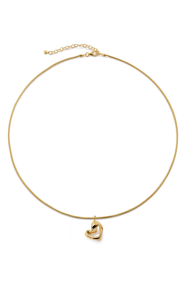 Monica Vinader Infinity Heart Pendant Necklace, Main, color, 18K Gold Vermeil