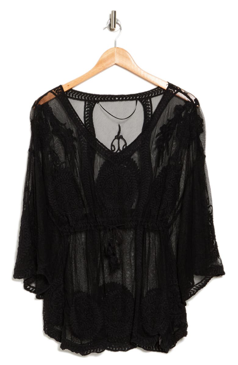 Vince Camuto Medallion Lace Topper, Alternate, color,