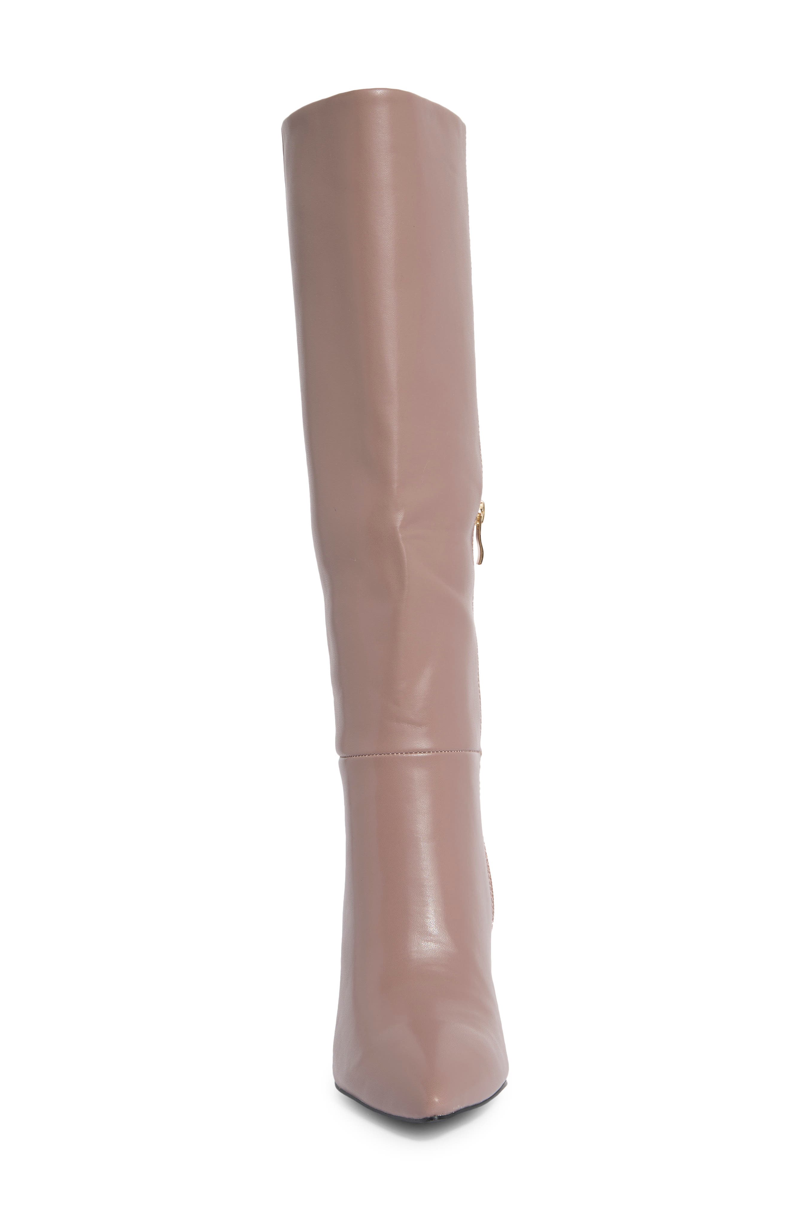 Antoinette Faux Leather Knee High Boot, Alternate, color, MAUVE