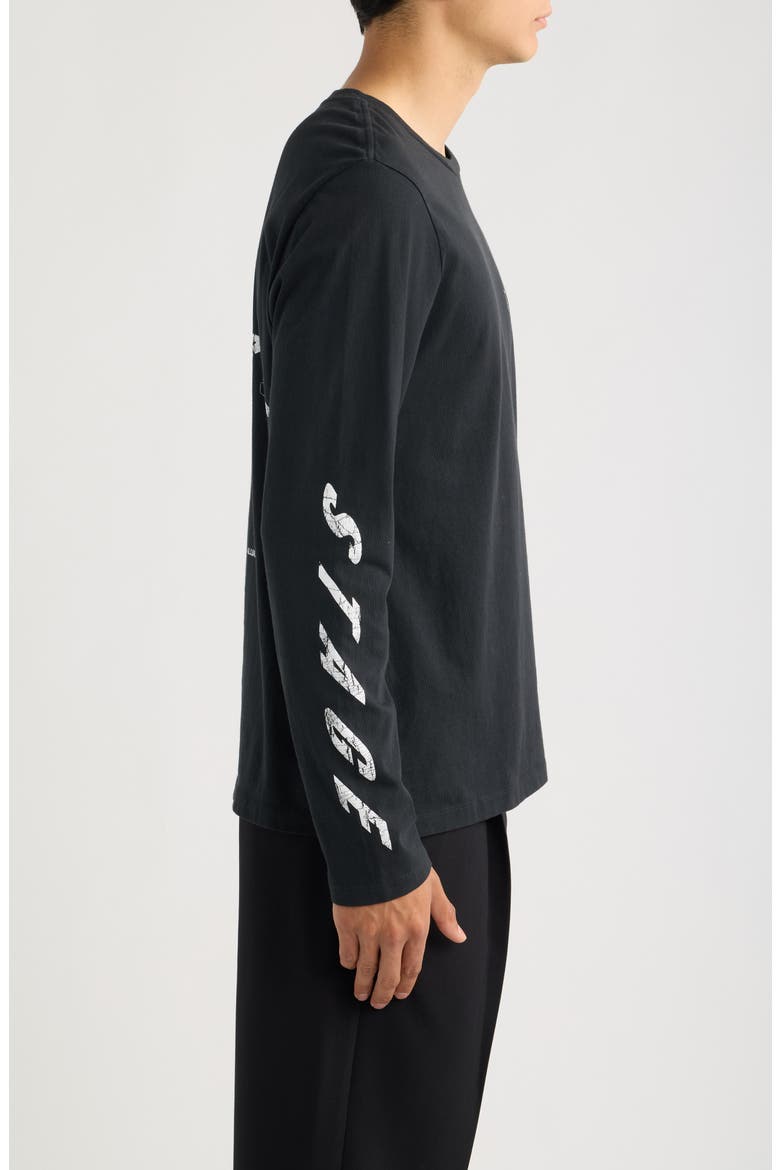 Upstaged Long Sleeve Organic Cotton T-Shirt, Alternate, color, WASHED BLACK