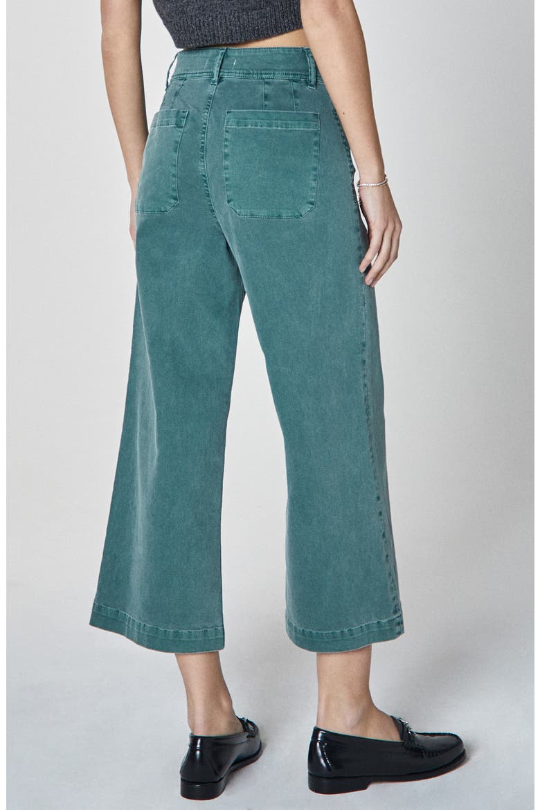 Gemma Crop Wide Leg Jeans, Alternate, color, GREEN