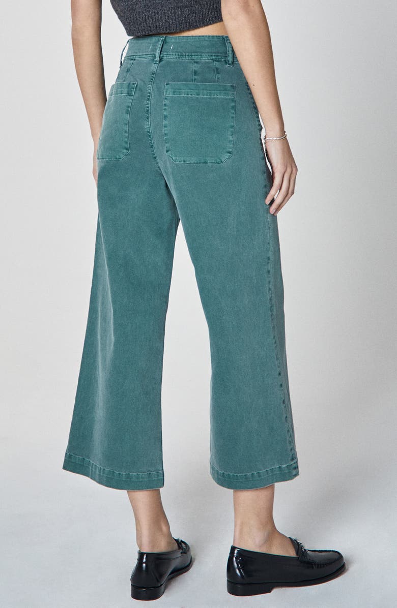 Unpublished Gemma Crop Wide Leg Jeans, Alternate, color, Green