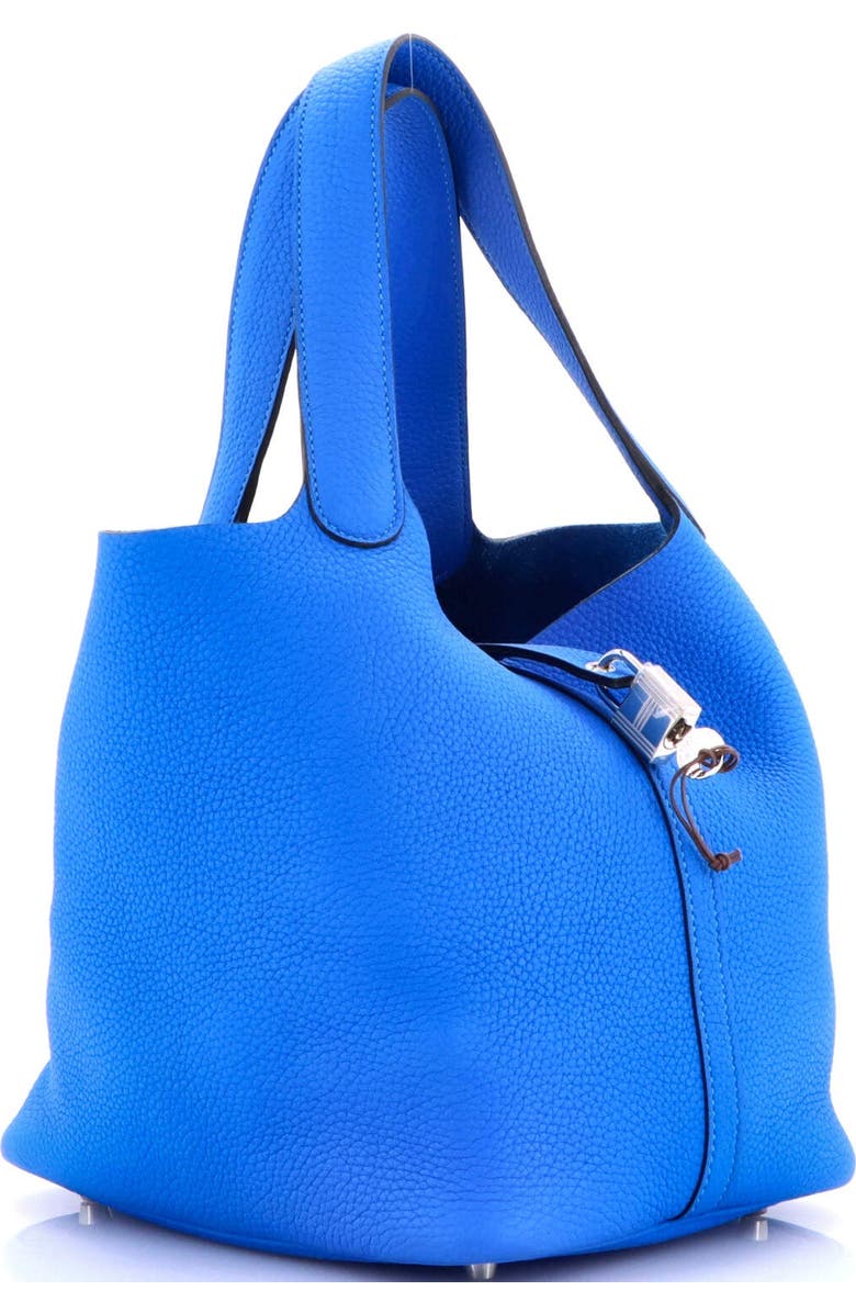Pre-Owned Hermes Picotin Lock Bag Clemence MM, Alternate, color, Bleu Hydra
