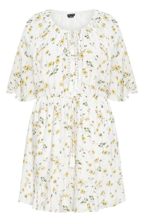 City Chic Ayanna Floral Short Sleeve Dress