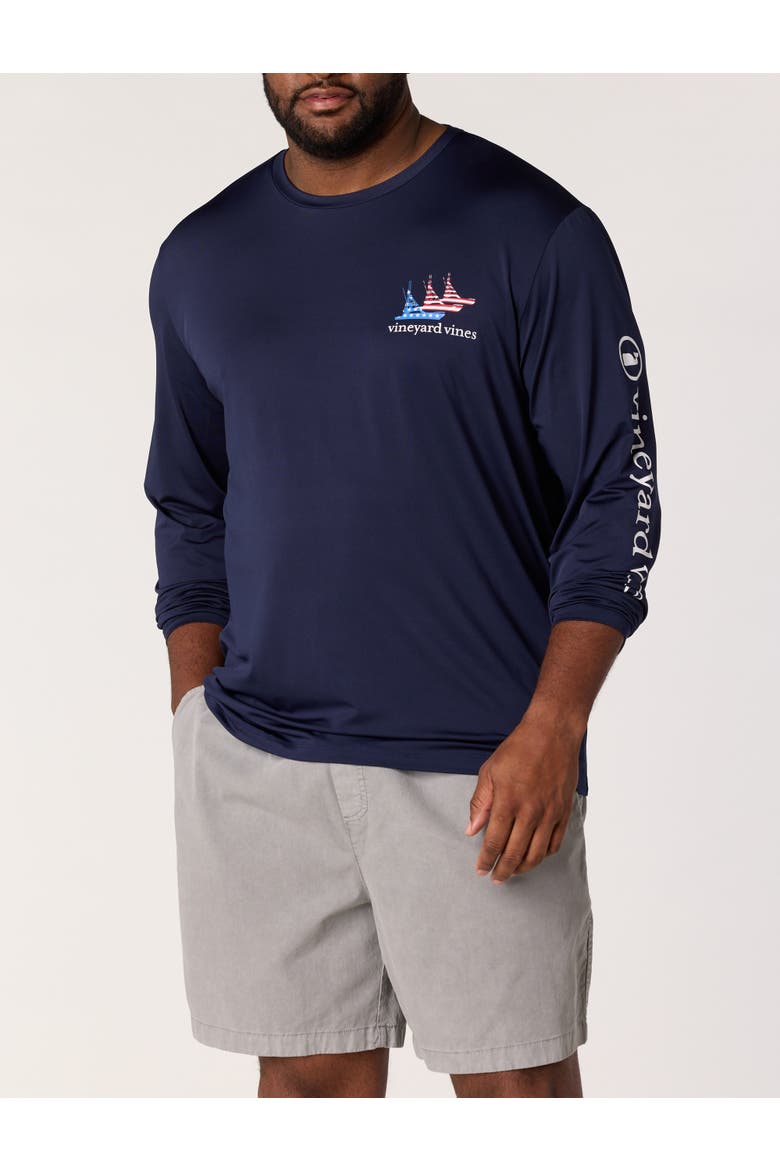 Big & Tall Sportfisher Harbor T-Shirt, Alternate, color, NAUTICAL NAVY