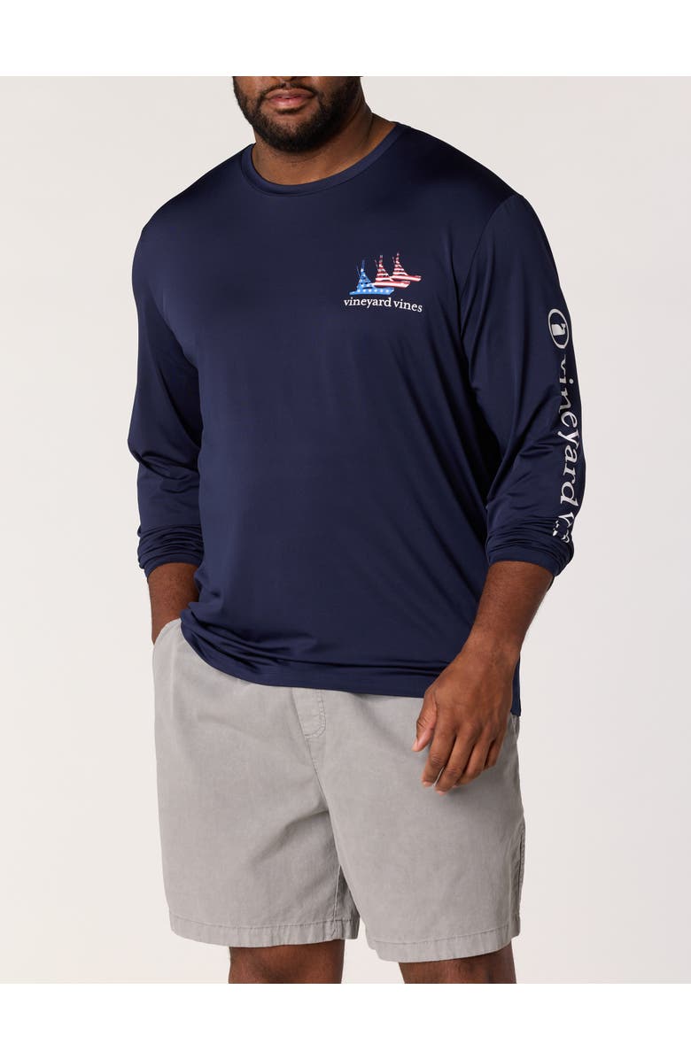 vineyard vines Big & Tall Sportfisher Harbor T-Shirt, Alternate, color, Nautical Navy