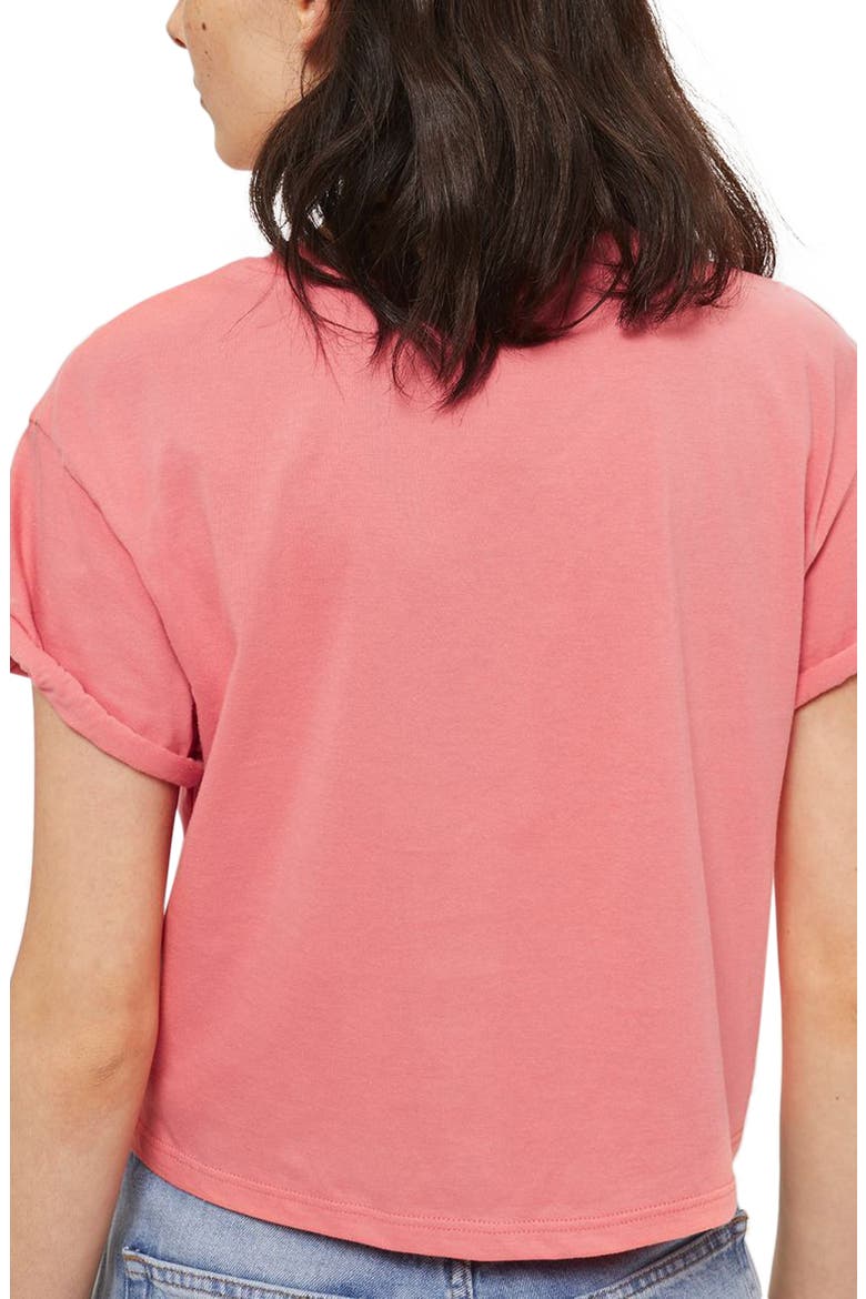 Embroidered Crop Tee, Alternate, color, PINK