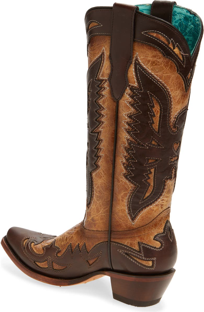 CORRAL Eagle Overlay Western Boot, Alternate, color,