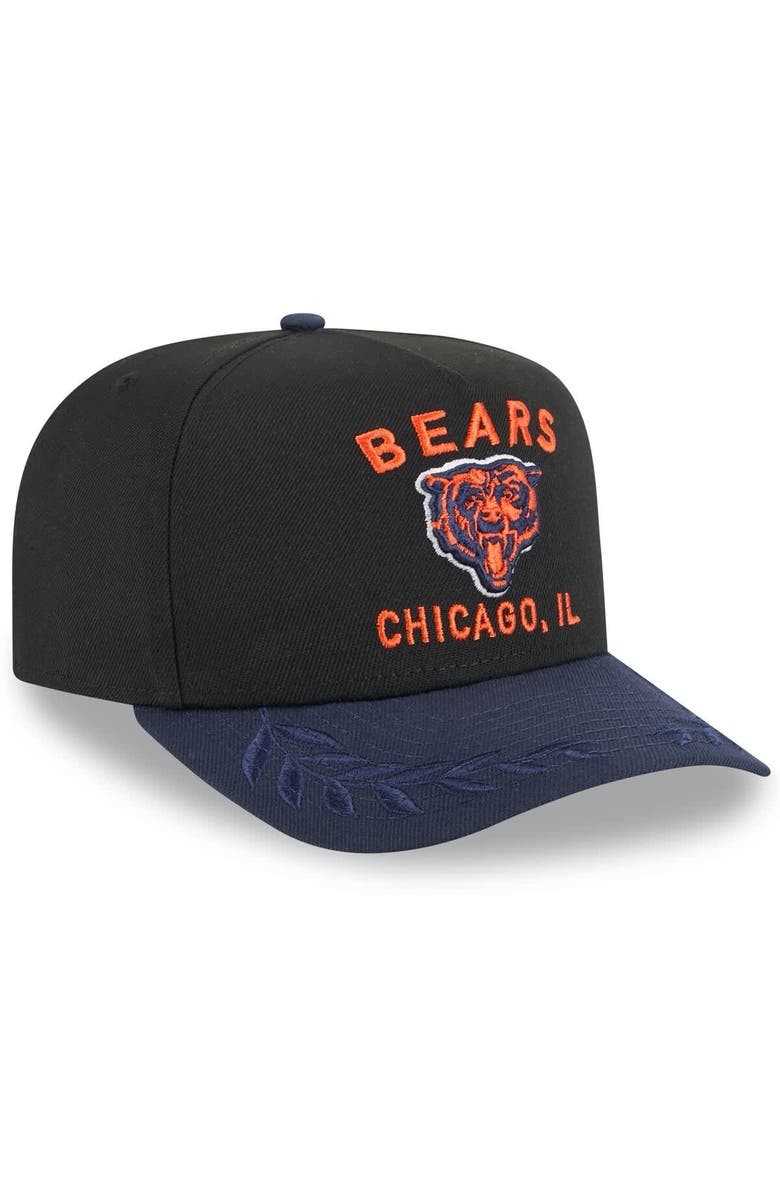 New Era Men's New Era  Black/Navy Chicago Bears 2025 NFL Draft A-Frame 9FIFTY Snapback Hat, Alternate, color, 
