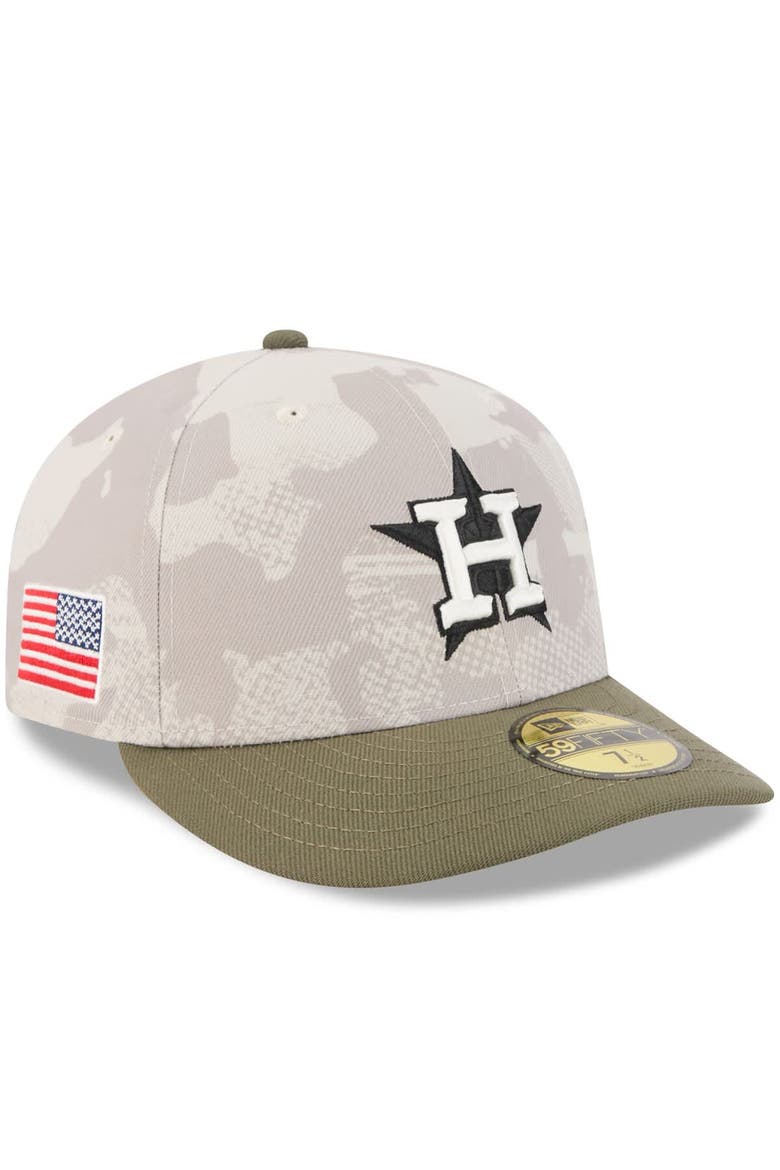 Men's New Era Light Beige/Olive Houston Astros 2025 Armed Forces Day 59FIFTY Fitted Hat, Main, color, Light Beige