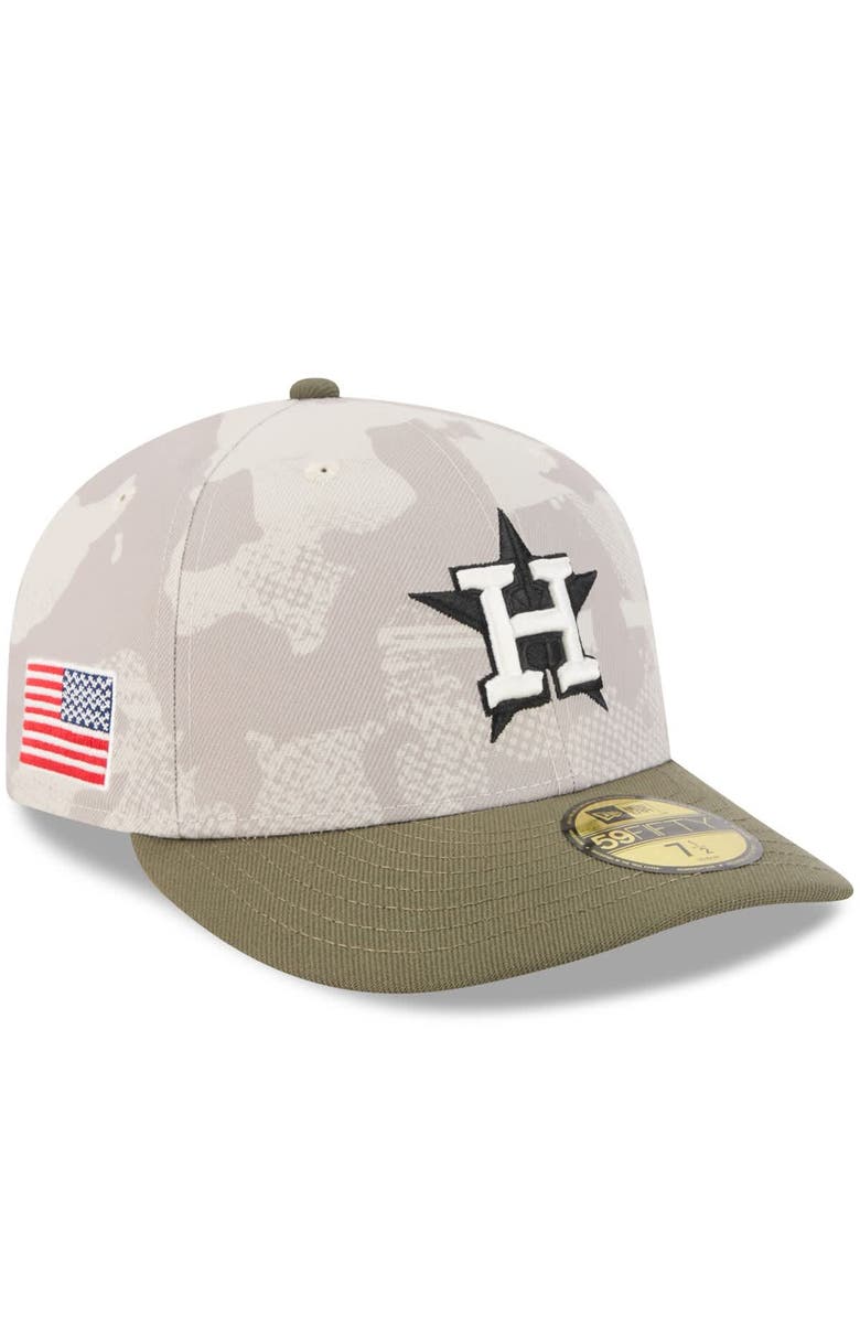 New Era Men's New Era Light Beige/Olive Houston Astros 2025 Armed Forces Day 59FIFTY Fitted Hat, Main, color, Light Beige