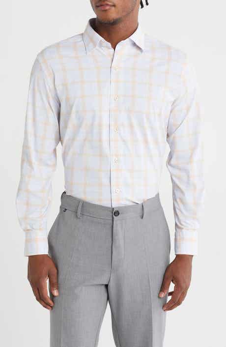 David Donahue Plaid Performance Sport Shirt