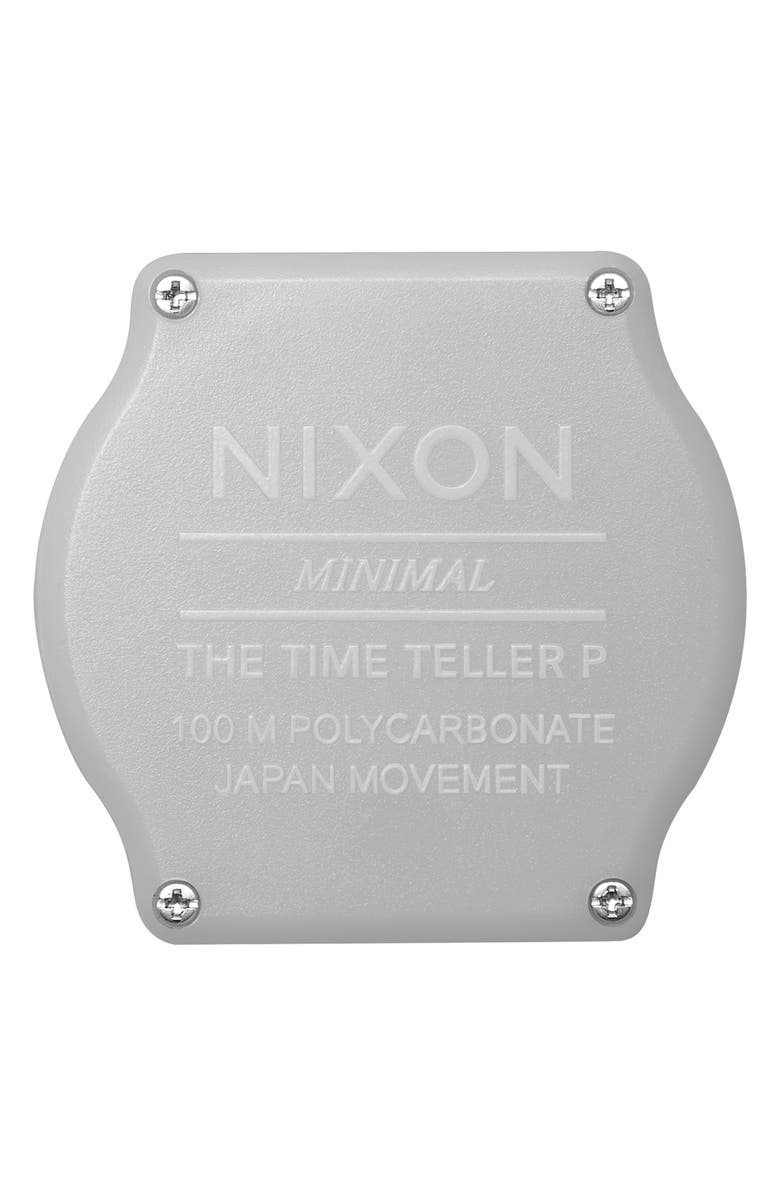 Nixon Time Teller P Polyurethane Strap Watch, 40mm, Alternate, color,