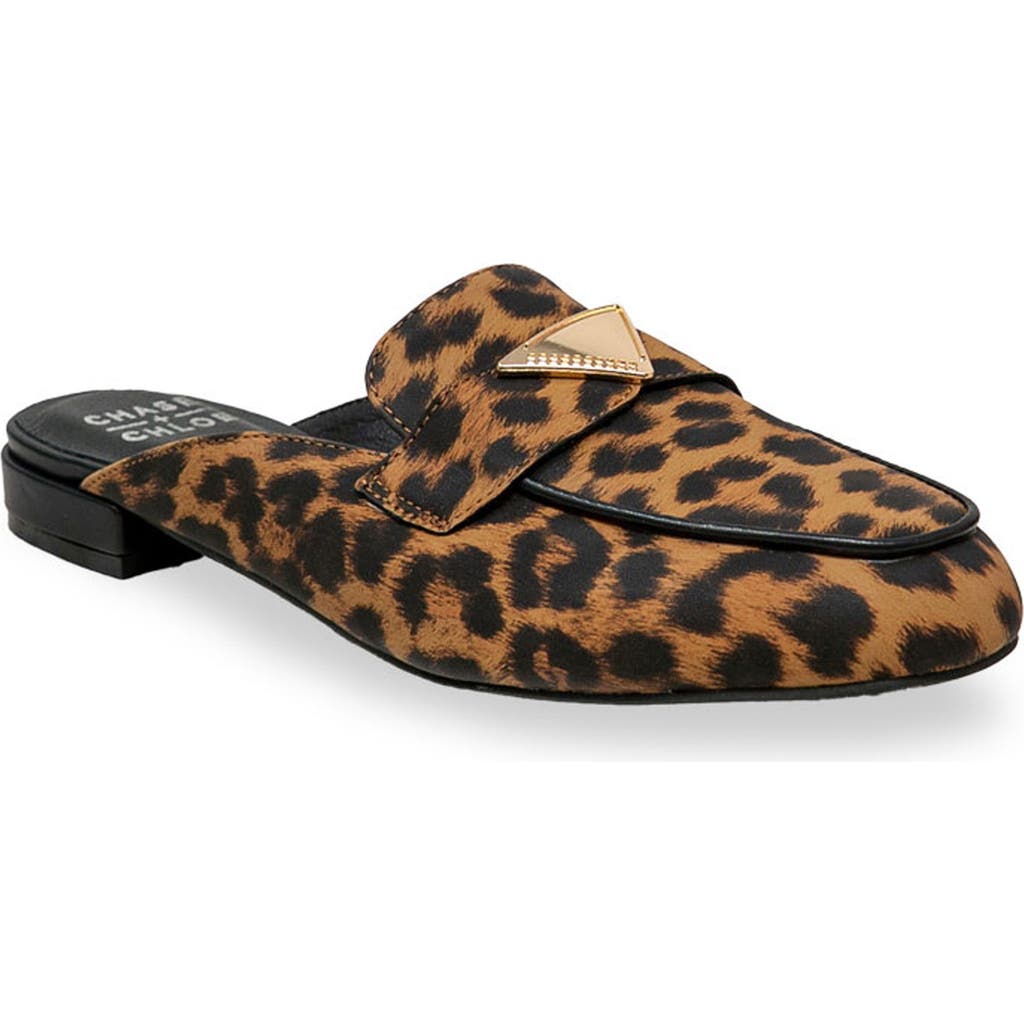 Chase & Chloe Chase And Chloe Loafer Mule In Brown