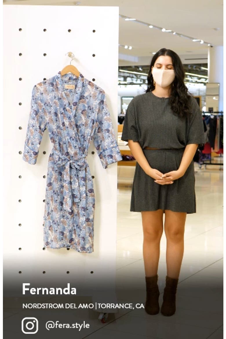 Paloma Floral Cotton & Silk Robe video