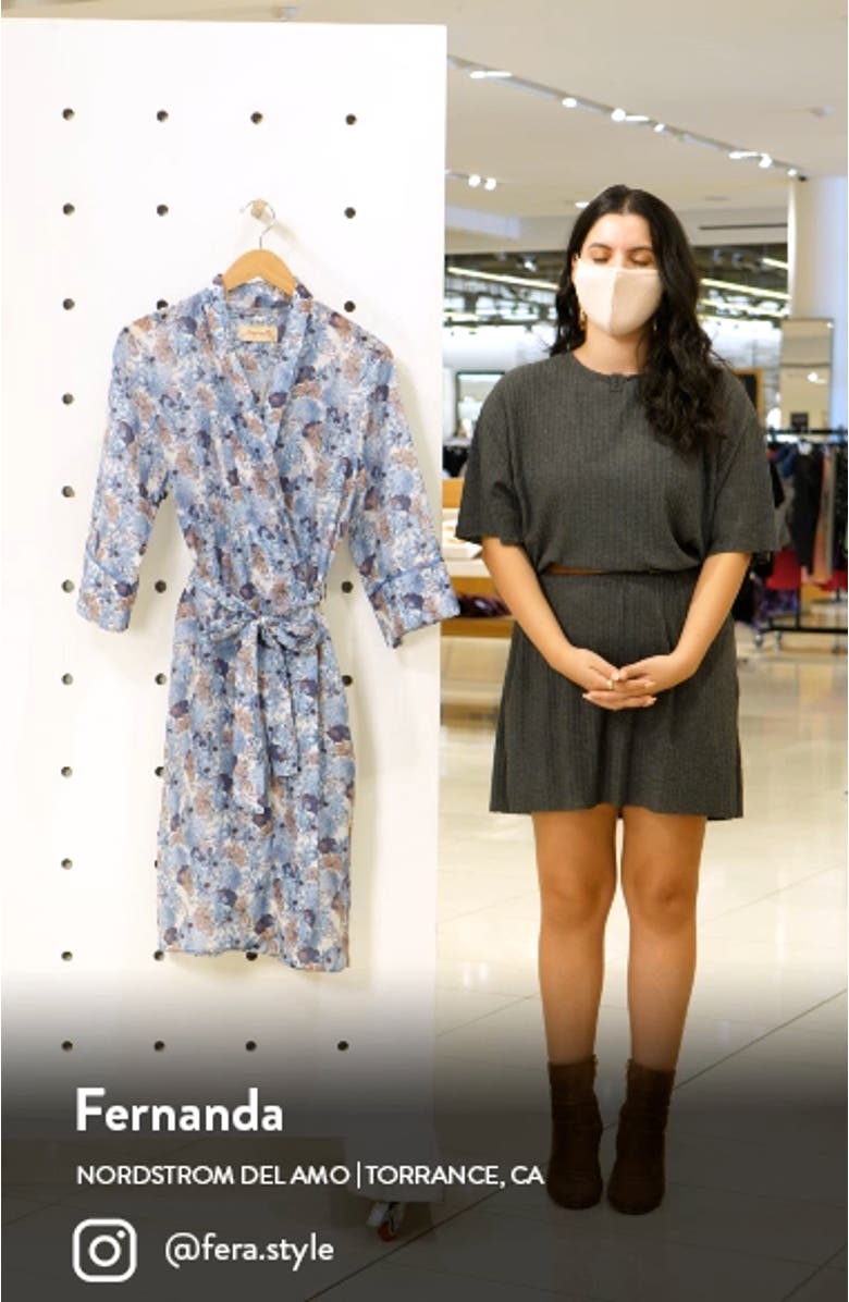 Paloma Floral Cotton & Silk Robe, sales video thumbnail