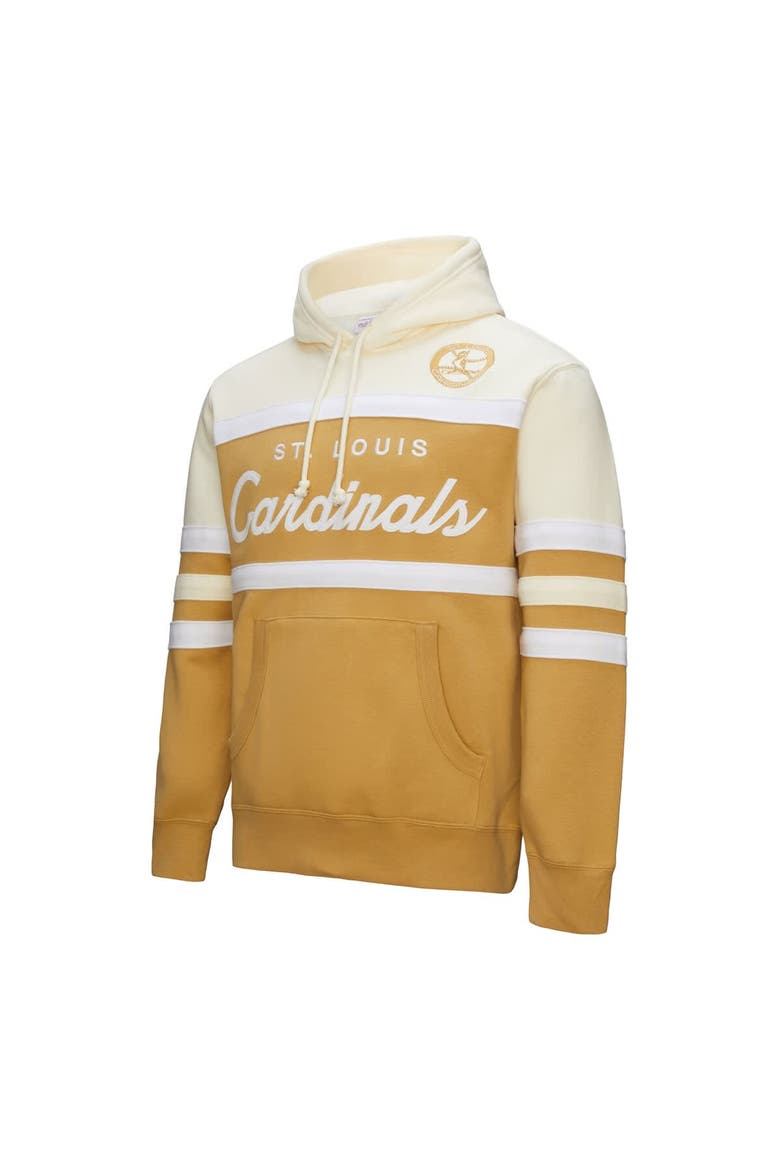 Men's Mitchell & Ness Tan/Cream St. Louis Cardinals Head Coach Pullover Hoodie, Alternate, color, Tan