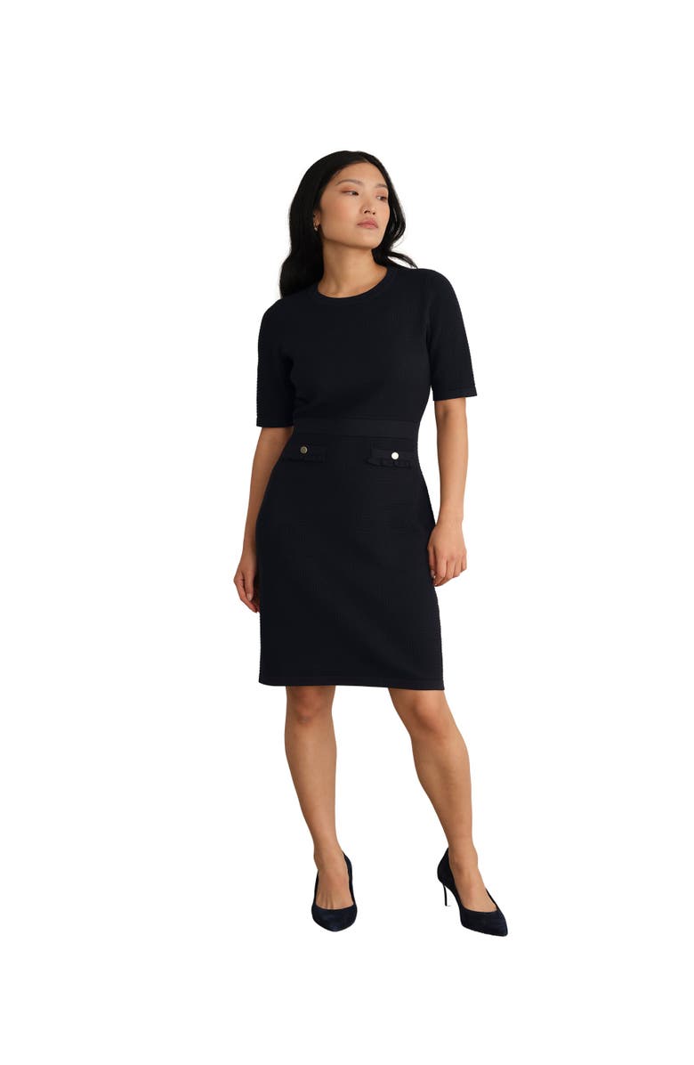 HOBBS LONDON Petra Knitted Dress, Main, color, Hobbs Navy