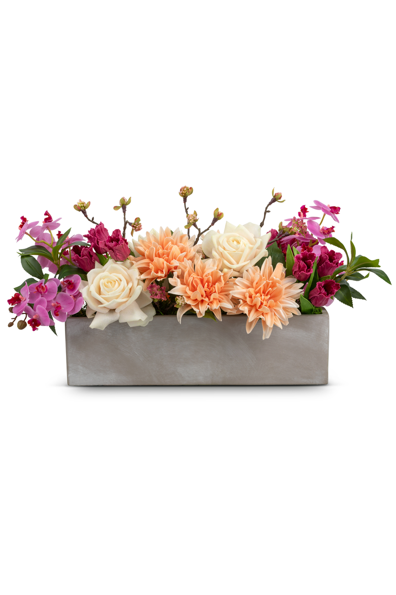 Francesca RealTouch Mixed Floral Centerpiece, Main, color, Multicolor