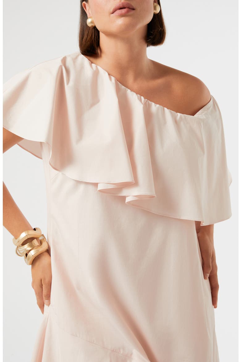 Pioppo Ruffle One-Shoulder Maxi Dress, Alternate, color, PINK