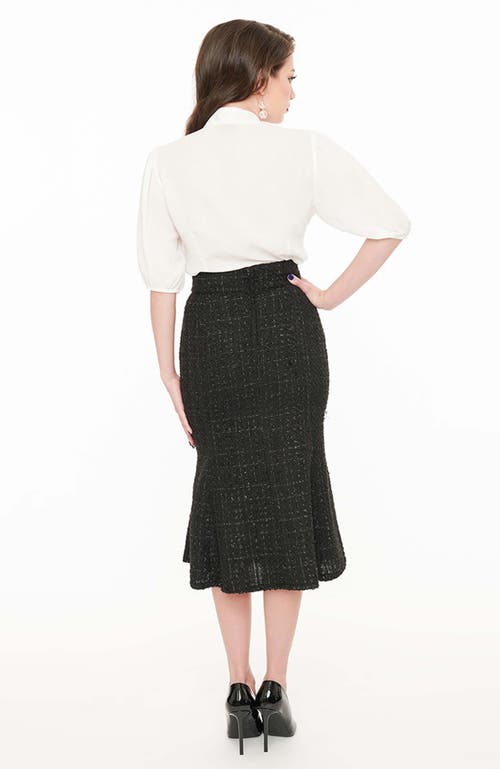 UNIQUE VINTAGE UNIQUE VINTAGE TWEED TINA TRUMPET SKIRT
