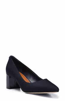 Stephanid Pointed Toe Block Heel Pump
