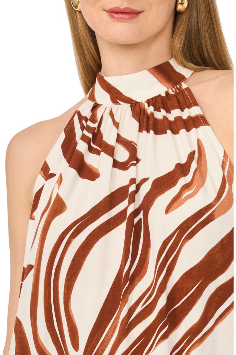 Halter Tie Back Maxi Dress, Alternate, color, CHOCOLATE